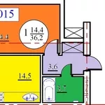 1 комнатная квартира 796тыс.руб