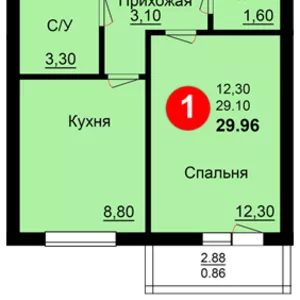 Продаю однокомнатную квартиру