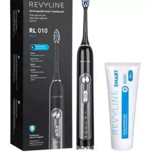 Звуковая щетка Revyline RL010 Black и паста для зубов Smart