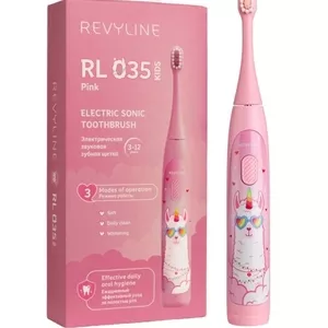 Звуковая щетка RL 035 Kids,  розовая,  от Revyline