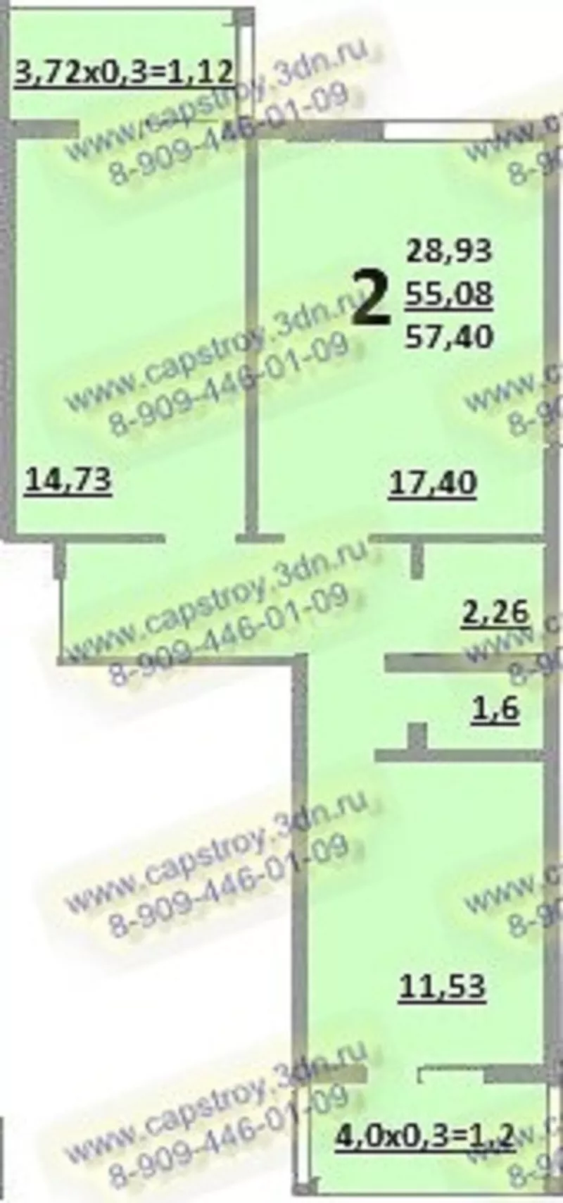 Продам 2-к квартиру 58 кв.м.,  отделка под ключ,  ккб