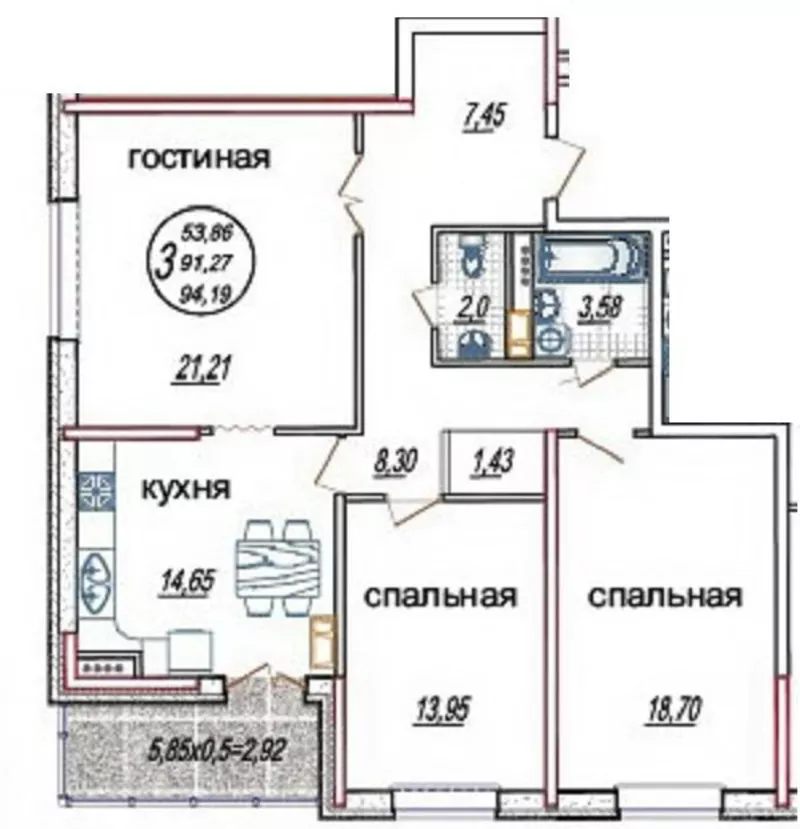 Продаю в Девелопмене-Юг квартиру рядом с Чистяковской рощей. 2