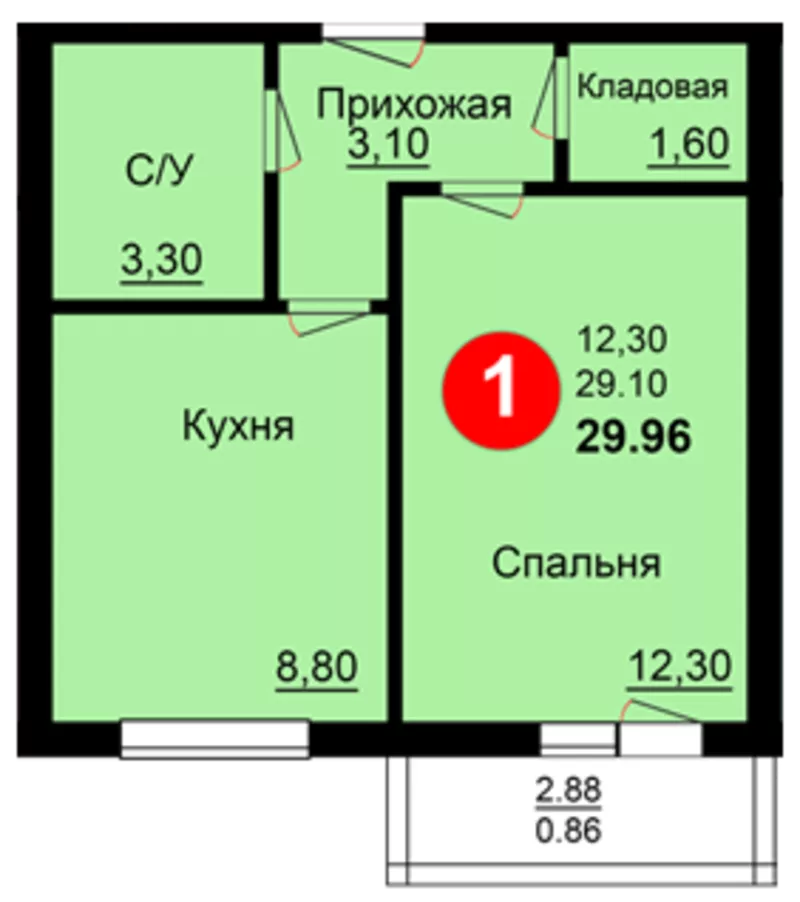 Продаю однокомнатную квартиру