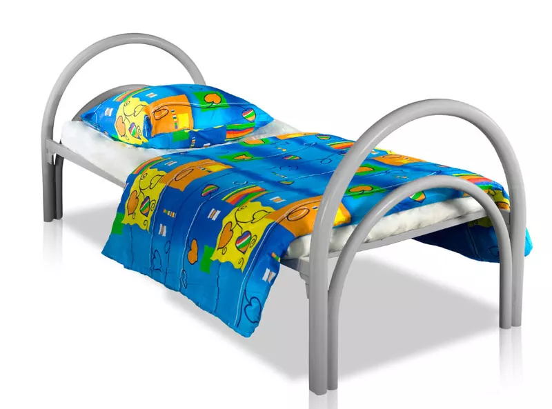 Кровати металлические одноярусные и двухъярусные для детских лагерей 3